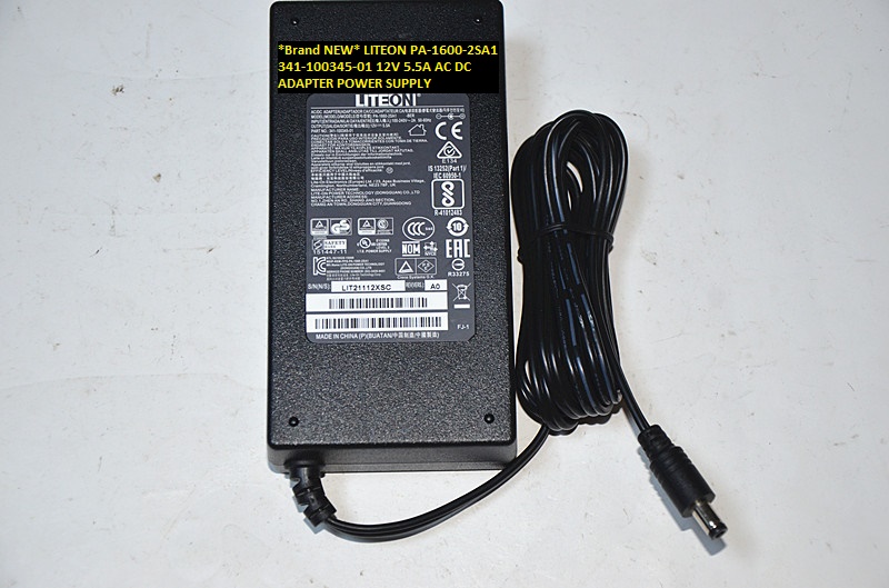 *Brand NEW* 12V 5.5A LITEON 341-100345-01 PA-1600-2SA1 AC DC ADAPTER POWER SUPPLY